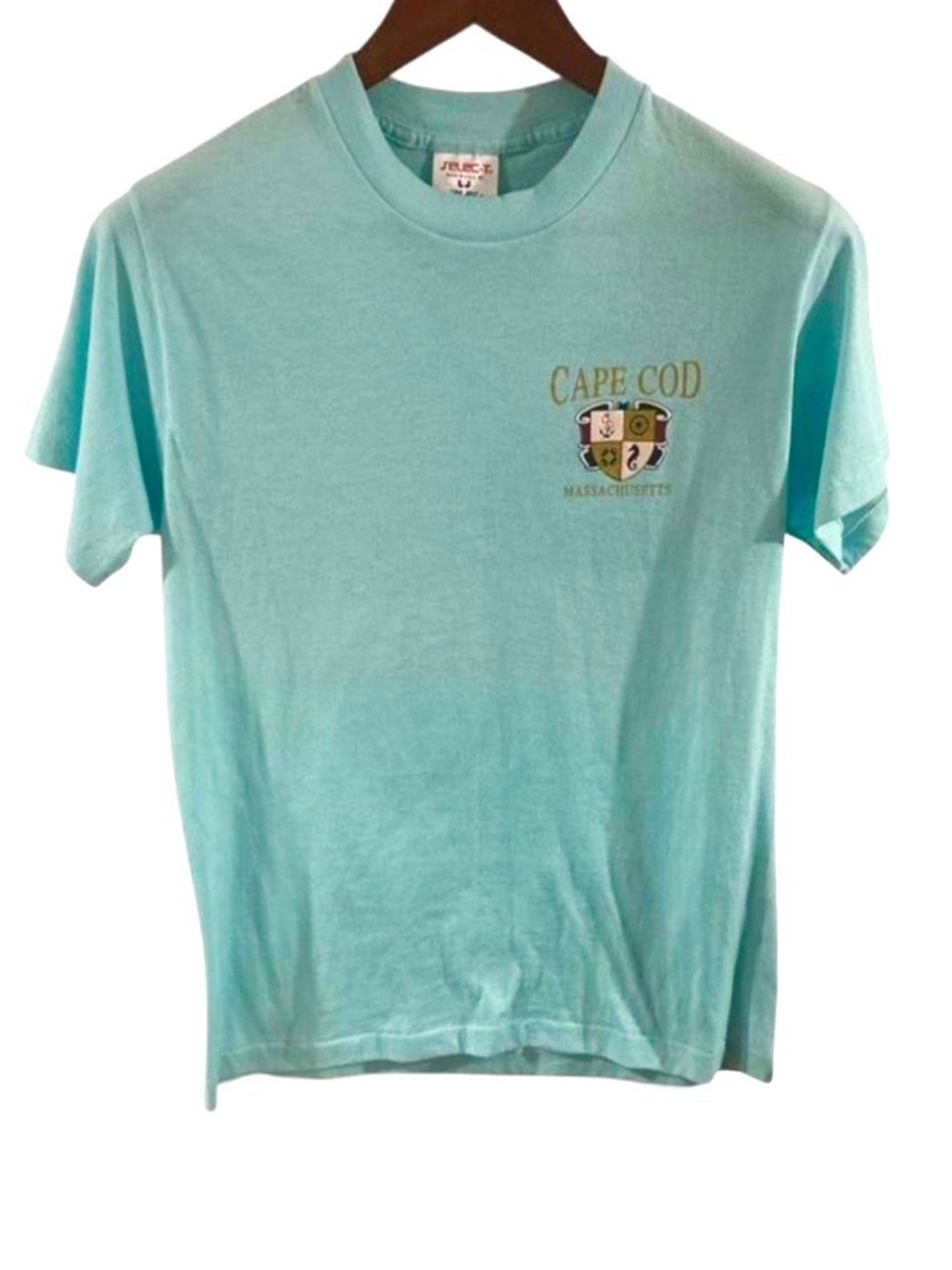 VTG Single-Stitch Men’s Light Blue Cape Cod T-Shirt Size Medium